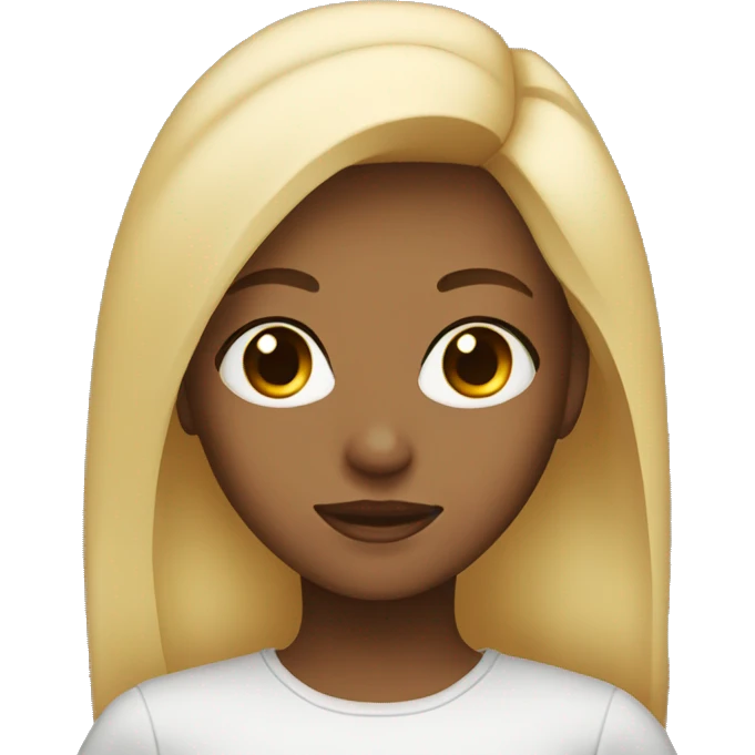 blonde girl brown eye emoji