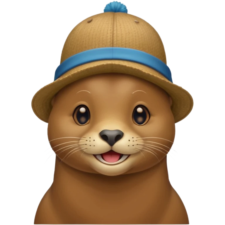 sea ​​lion wearing a hat emoji