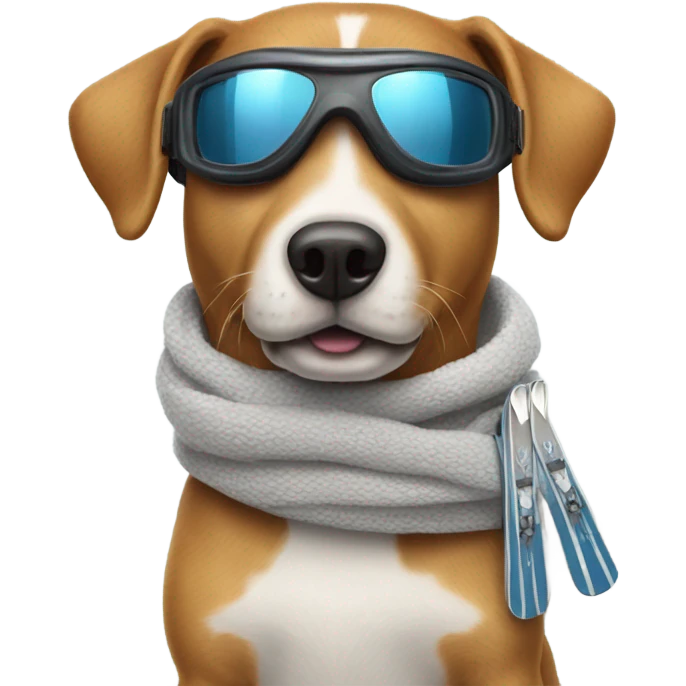 Dog on ski emoji