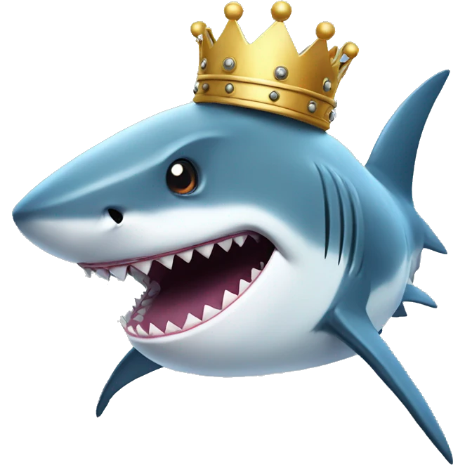 Shark with a crown  emoji