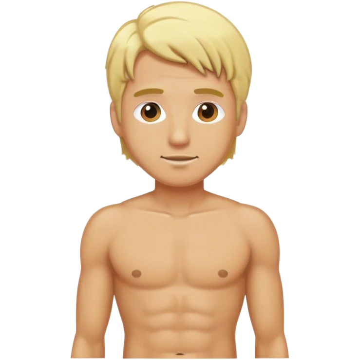 man blonde swim suit emoji