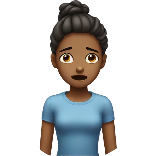 Girl who is crying  emoji