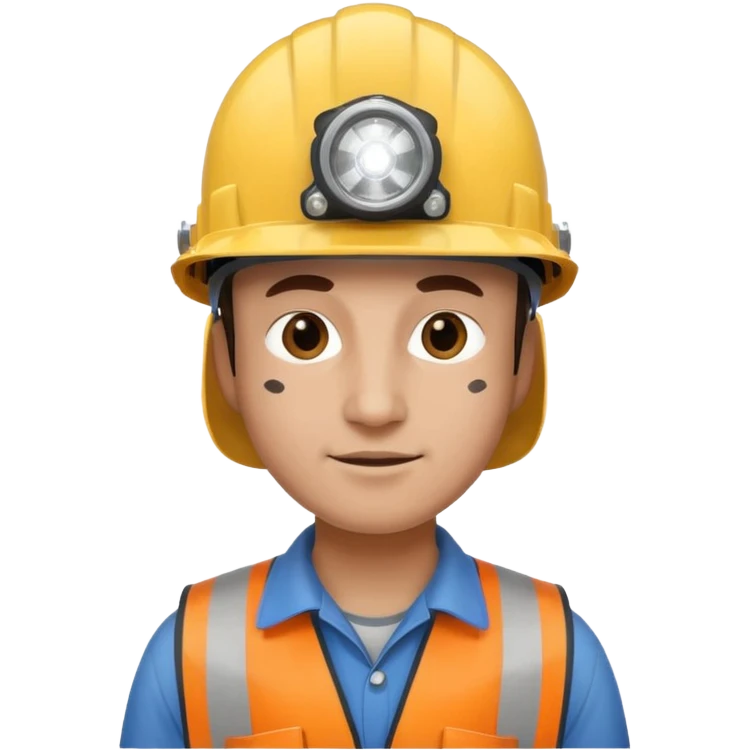 mole, drill, worker, helmet, headlamp emoji