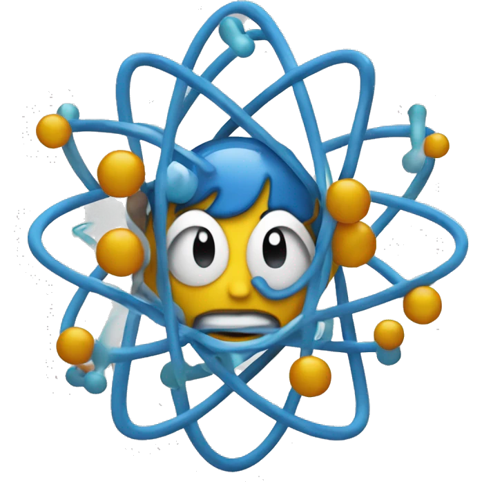 Physikerin mit Atom emoji