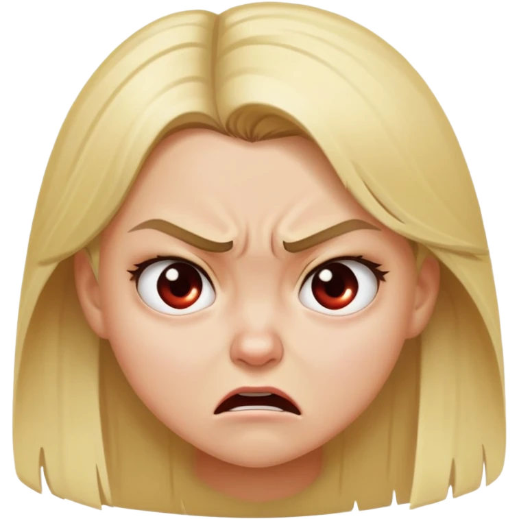Aggravated blonde girl  emoji