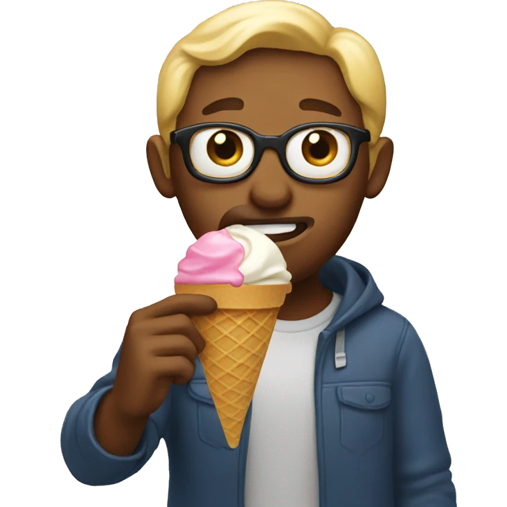 emoji that is eating ice cream  emoji