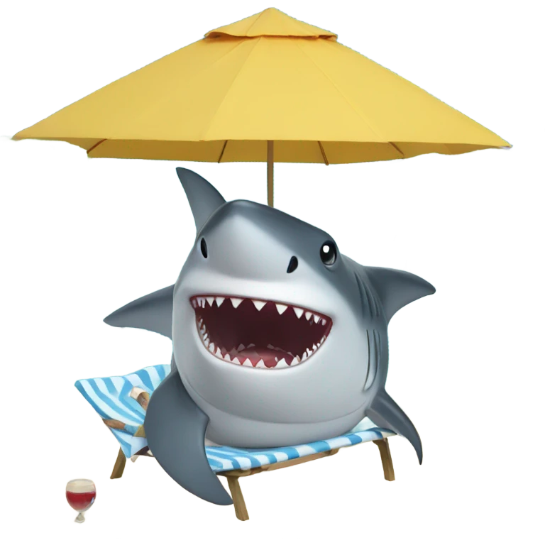 Shark on vacation emoji