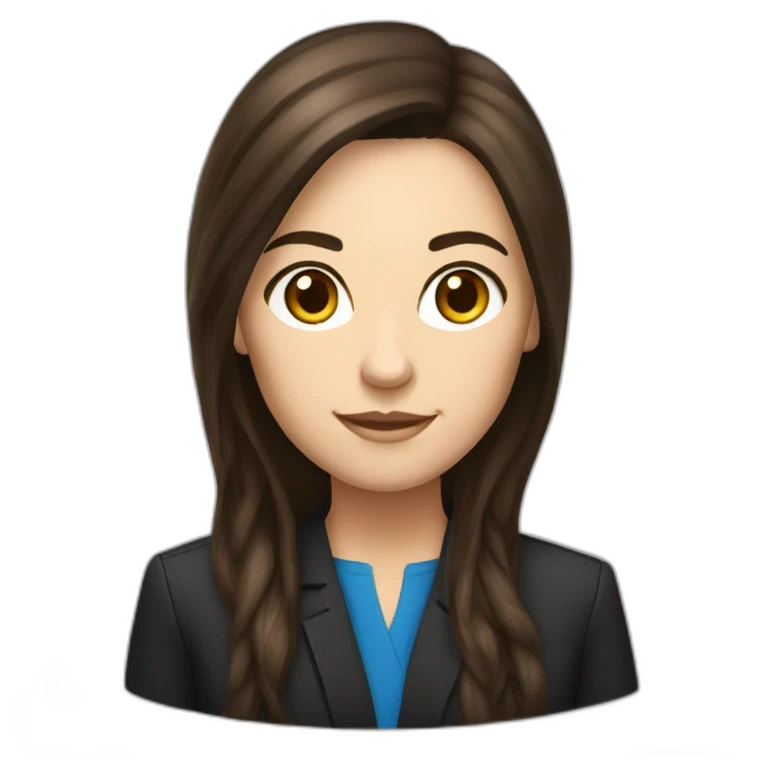 senate parliamentary assistant brunette long hair emoji