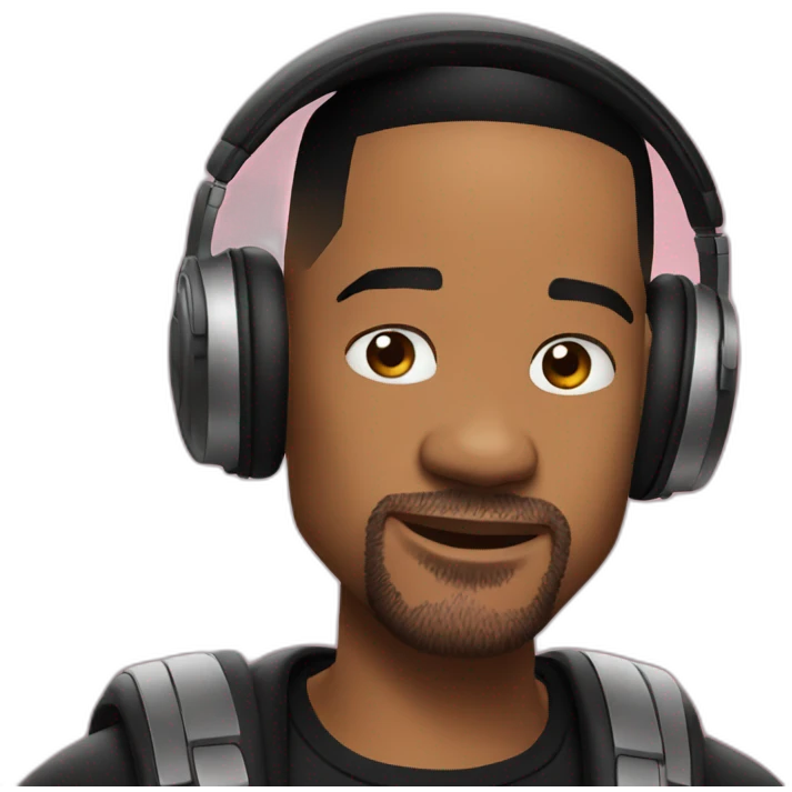 Will smith listening music emoji