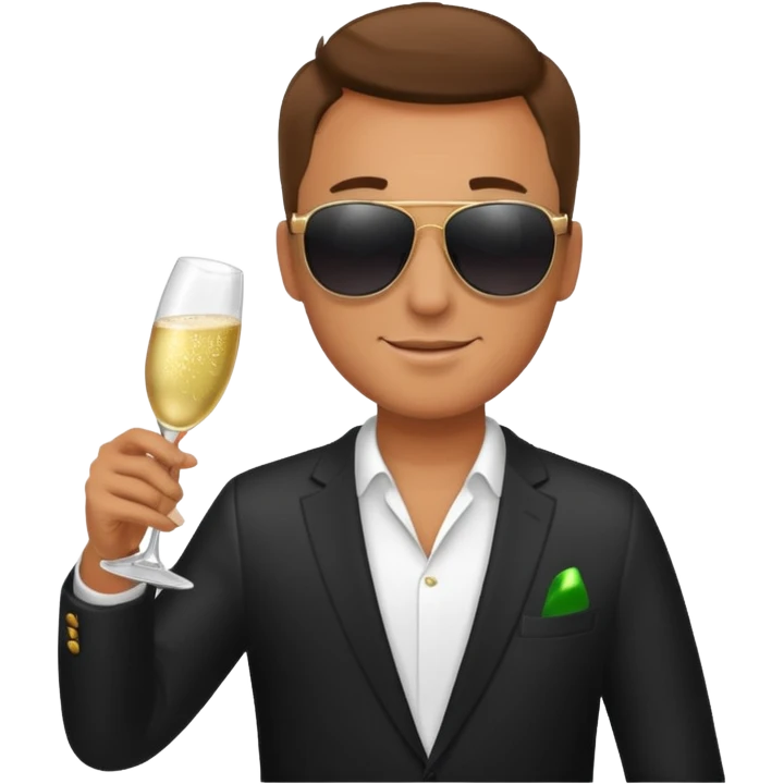 man with sampine bottle emoji