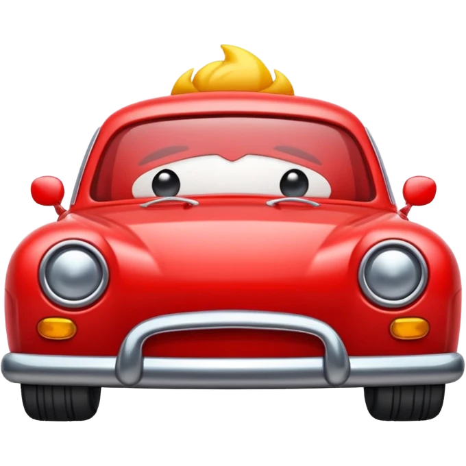 angry red car cute emoji