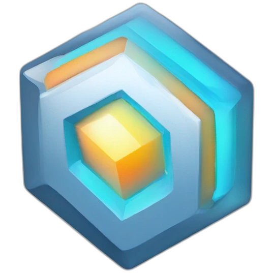 ion learning gradient 4d Tesseract logo hd emoji
