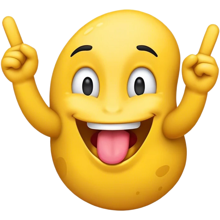 emoji sticking tongue out, winking, ‘rock hands’ gesture  emoji