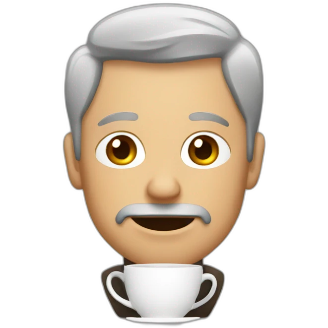 Man drinking tea emoji