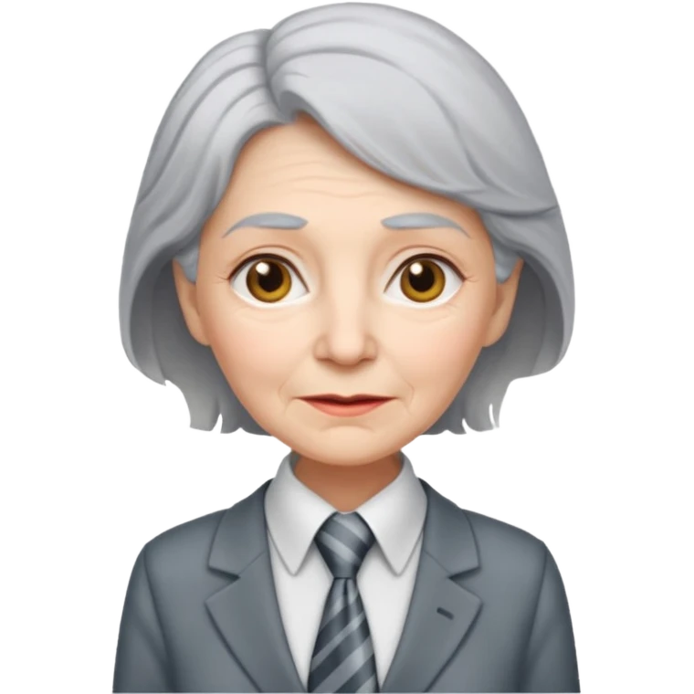 old woman with Necktie emoji
