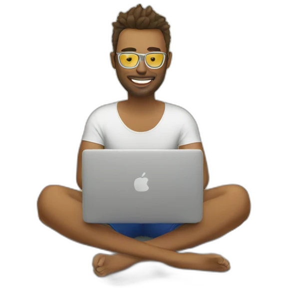 digital-nomad-working-at-beach emoji