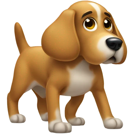 Dog peeing emoji