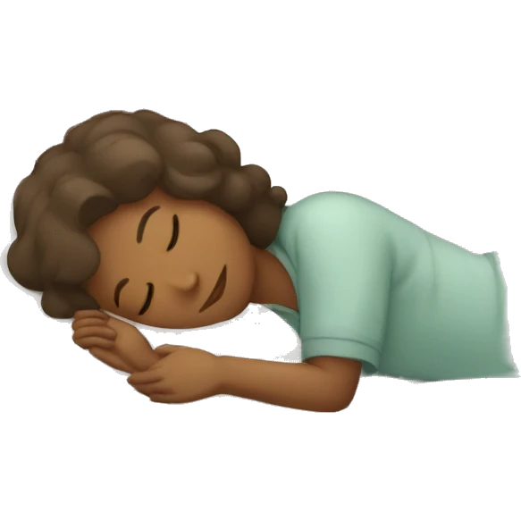 girl sleeping in bed emoji