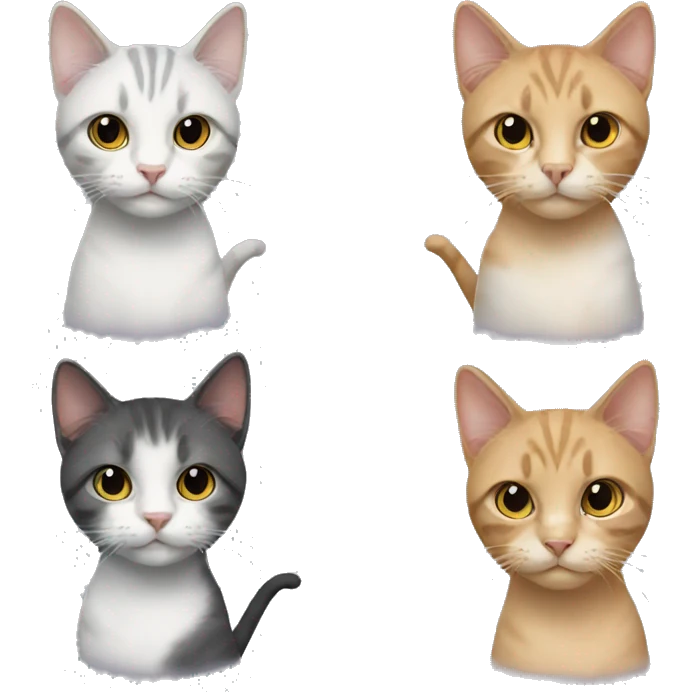 cats with short emoji