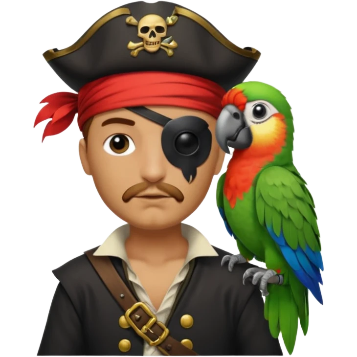 pirate and parrot emoji