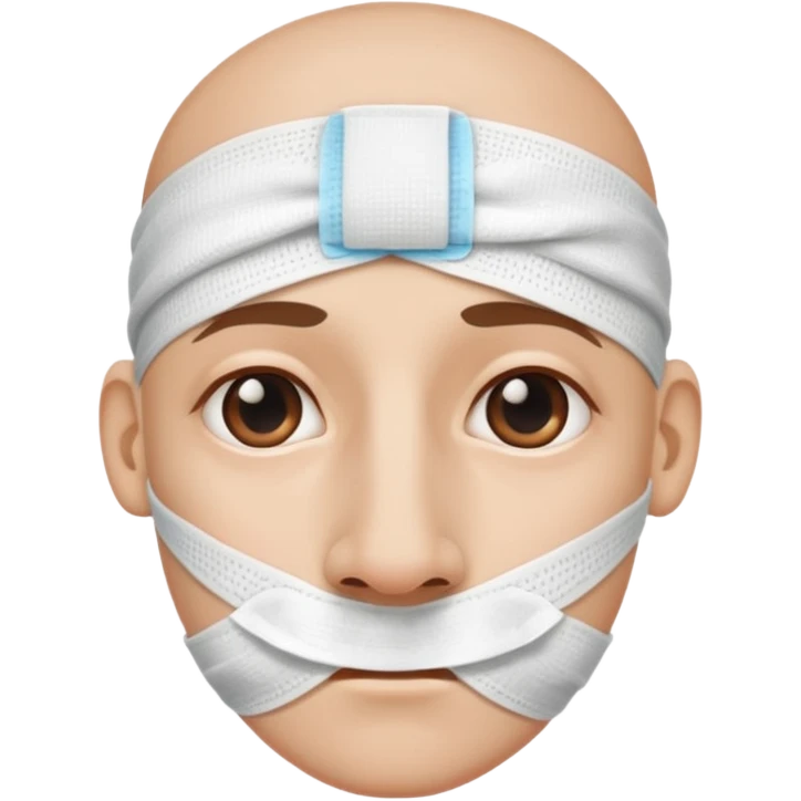 a big nose with a bandage on it  emoji