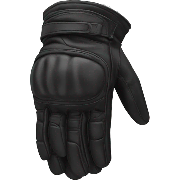 black motorcycle gloves emoji