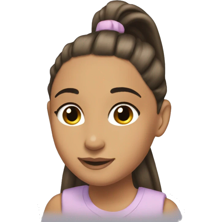 Ariana grande with her ponytail emoji