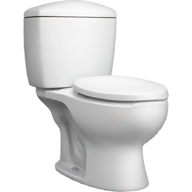 White toilet with male face coming out emoji