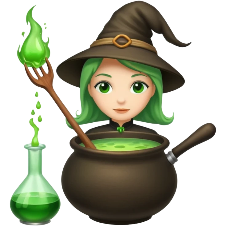 green witch cooking potion emoji