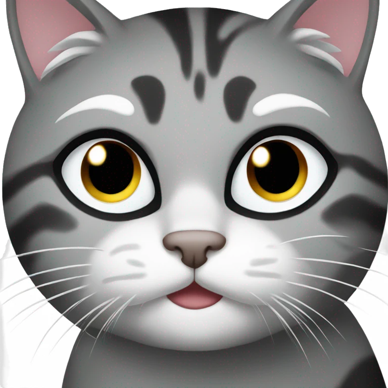 Cat black and White  emoji