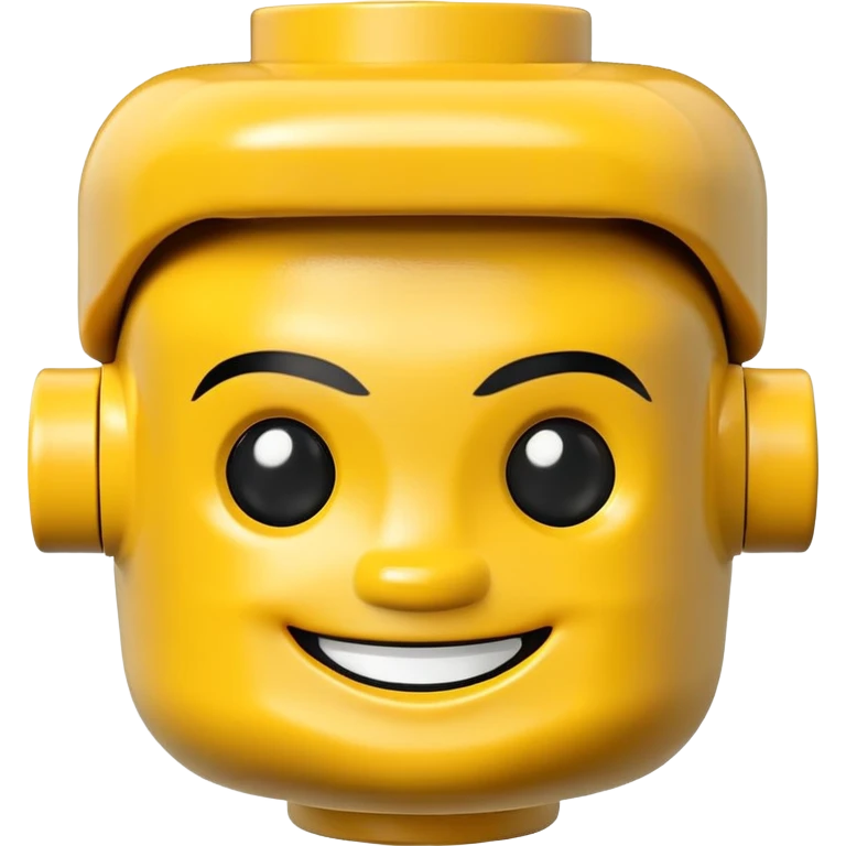 yellow smiling LEGO minifigure head emoji