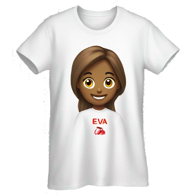 T-shirt with the inscription “I ❤️ eva” emoji