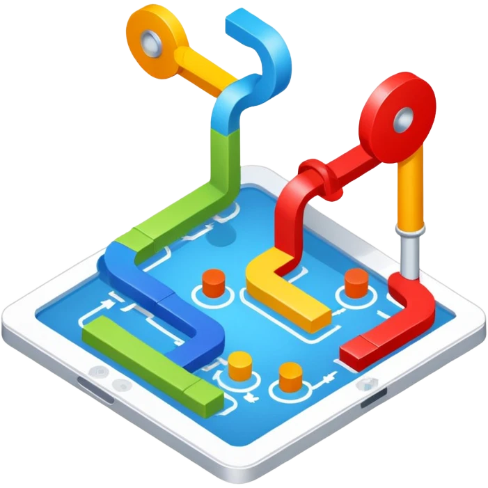 isometric image of workflow process creation emoji