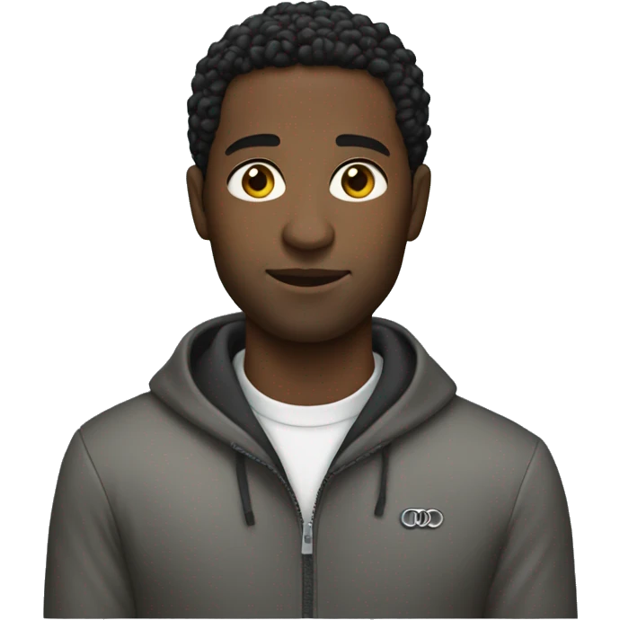 Black man with Audi  emoji