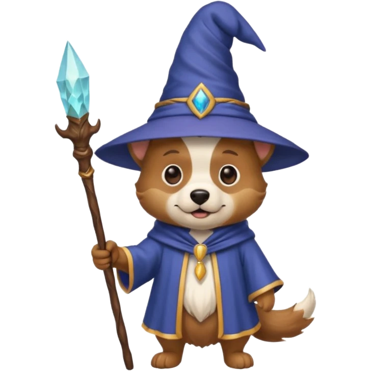 Dog wizard emoji