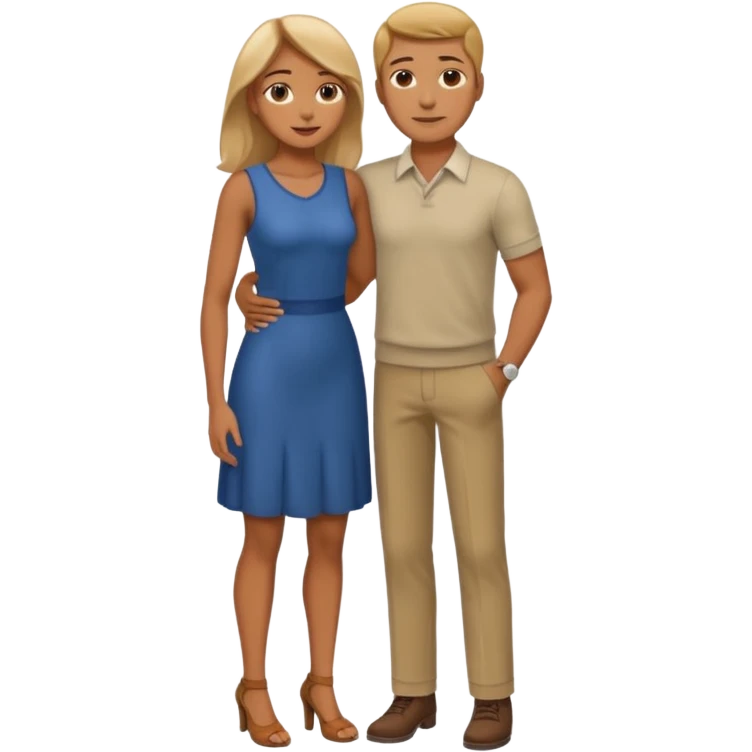 Hombre bajito abrazando a mujer Alta desde una gran altura emoji