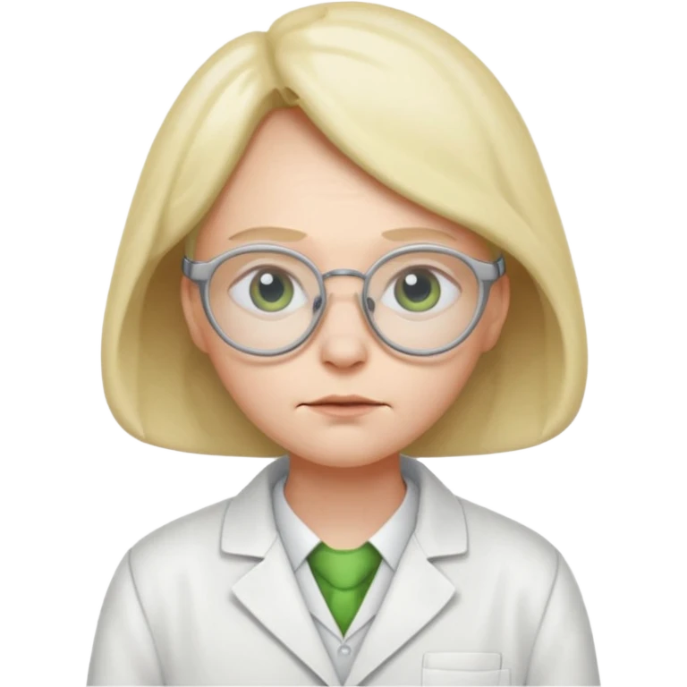 alien, glasses, white coat, sleepy emoji