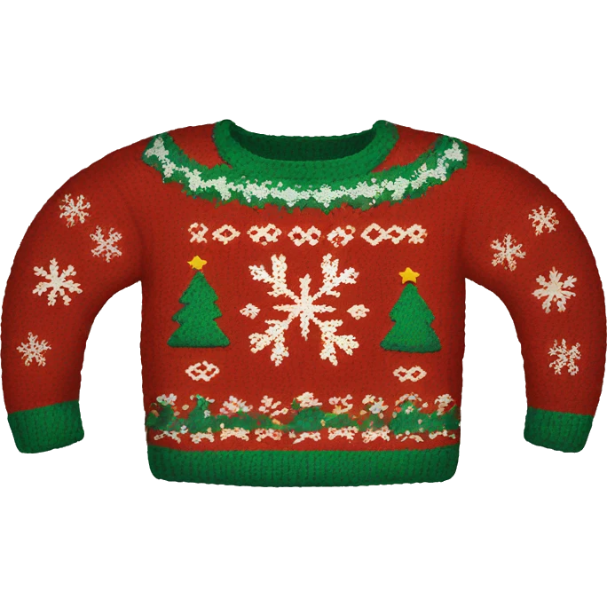 ugly christmas sweater emoji