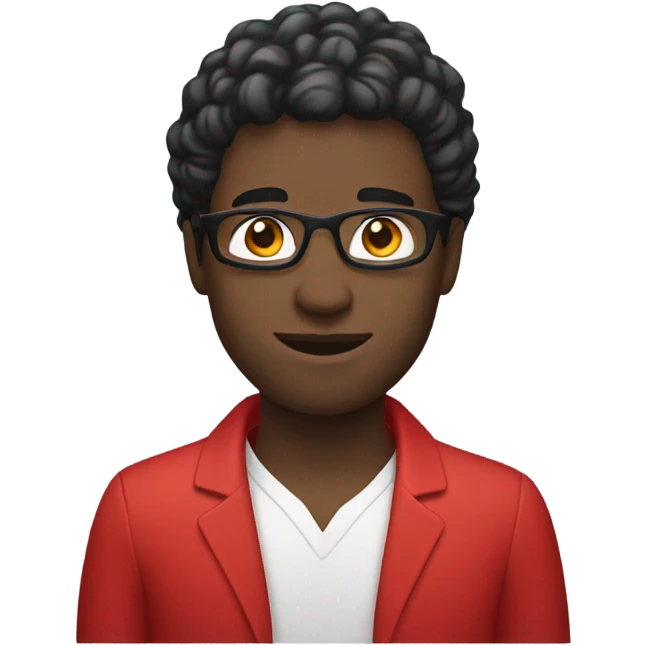 black male in red emoji