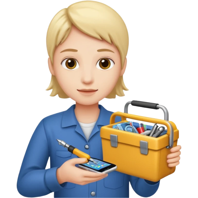 person with digital toolkit emoji