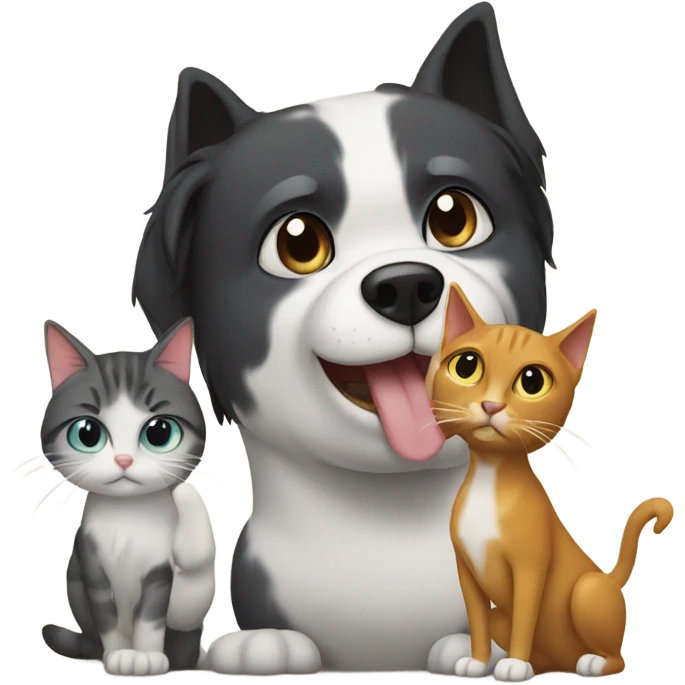 dog eating cat emoji