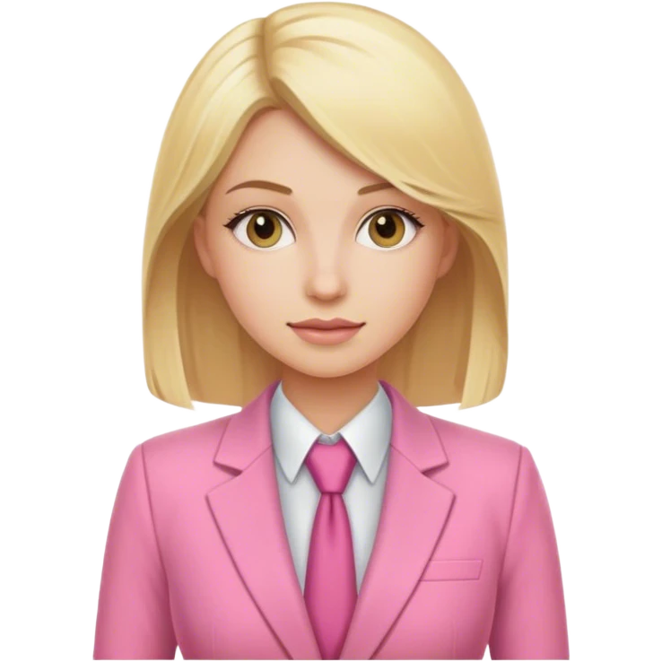 Blonde lady with a pink suit working emoji