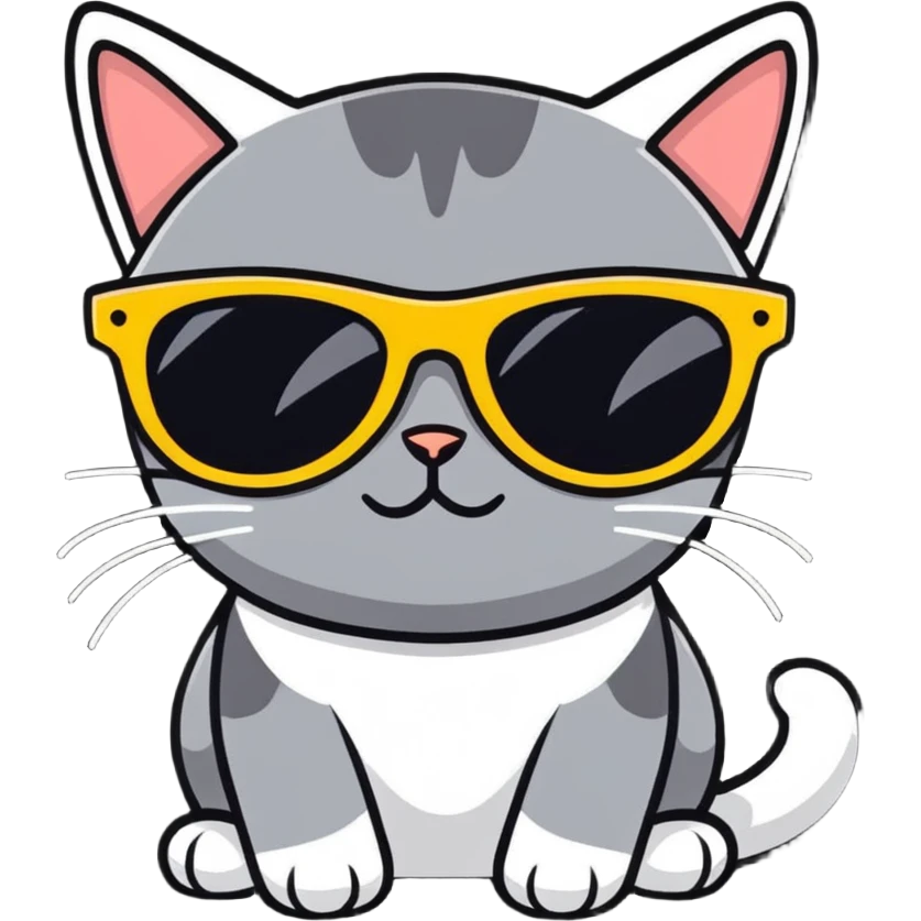 Cat with sunglasses emoji
