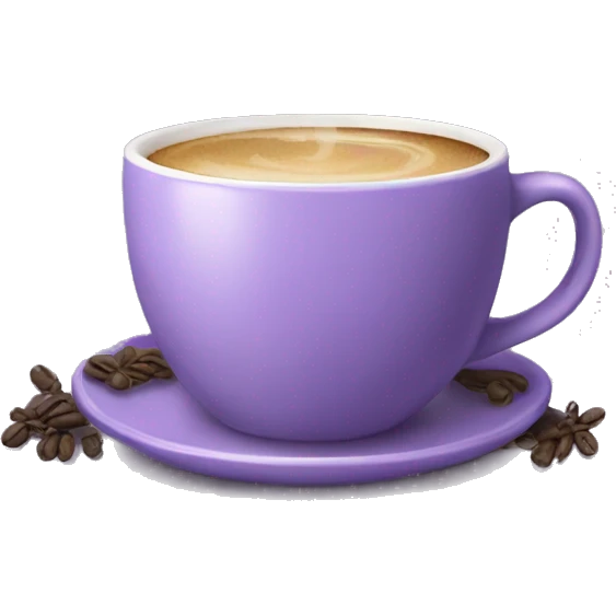 Lavender coffee emoji