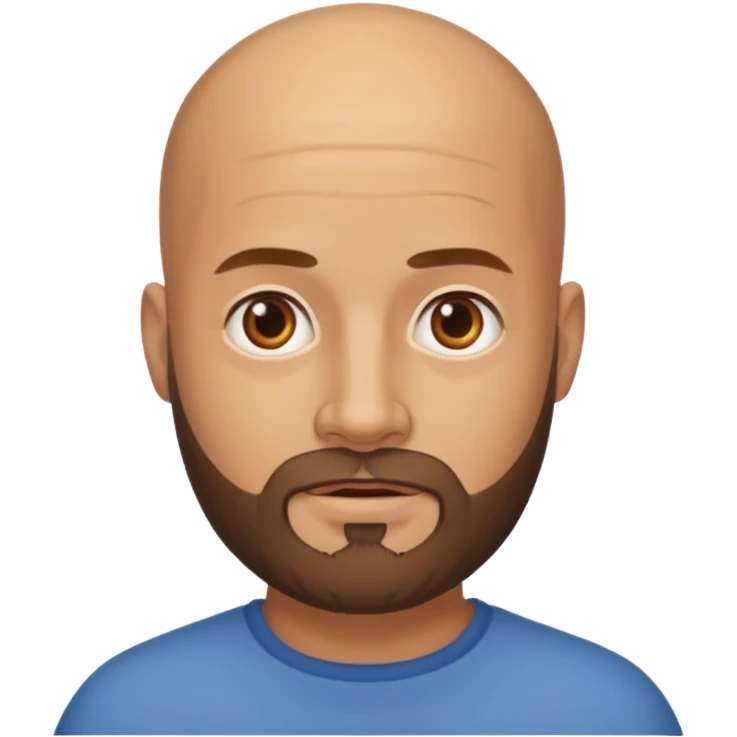 bald man with beard portrait emoji