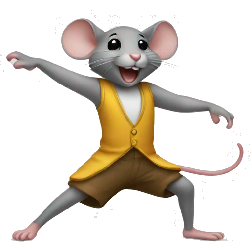 A little mouse dancing emoji