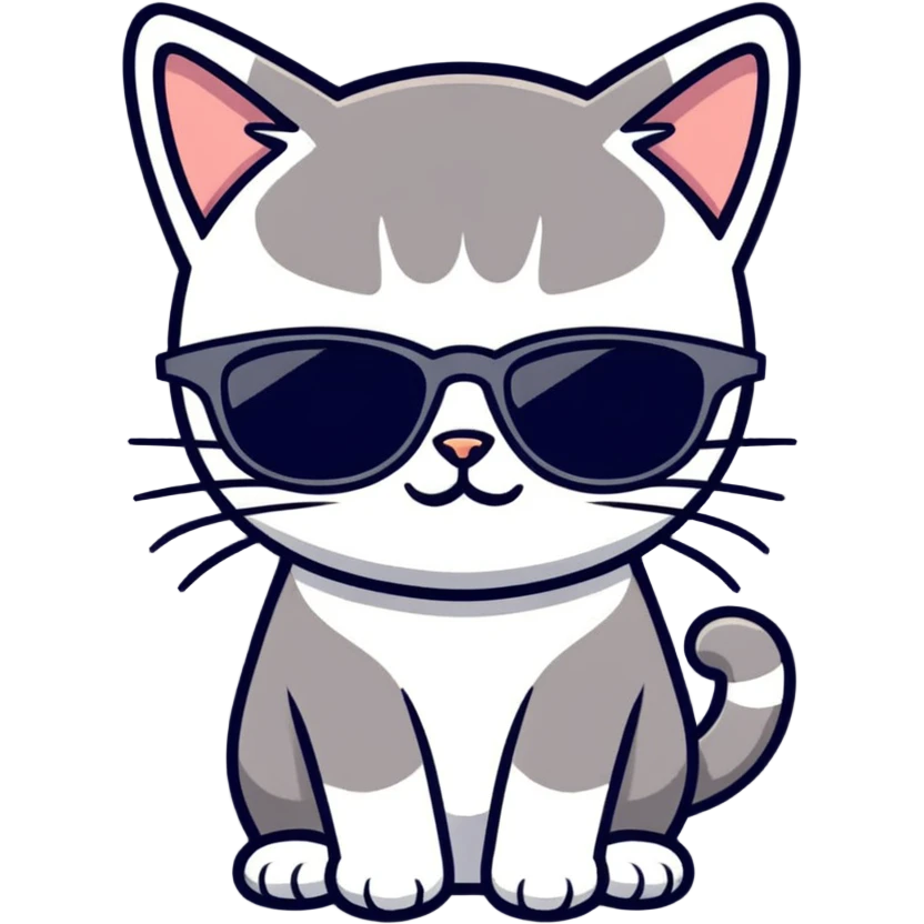 Cat with sunglasses emoji