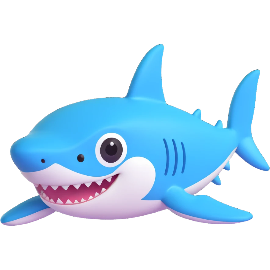 cute baby shark emoji