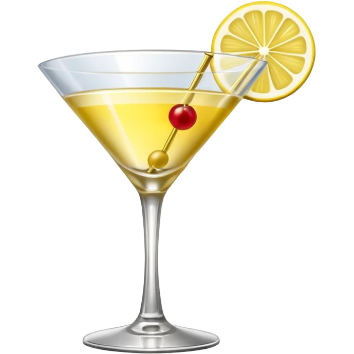 golden elegant cocktail in martini glass emoji