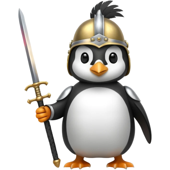 make a warrior penquin emoji